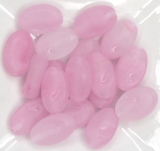 0070025 Matte Pink melee Oval 15 Pc .-0 0070025 Matte Pink melee Oval 15 Pc .-0