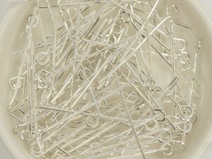 0160043 Zilverkleurige Kettelstiften 30 mm. 100 stuks-0