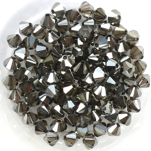 04-MC-00010-27201 Crystal Vacuum Hematite Bicones 50 Pc.-0 04-MC-00010-27201 Crystal Vacuum Hematite Bicones 50 Pc.-0