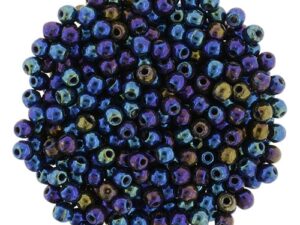 03-R-23980-21435 Jet Blue Iris Round 3 mm. 120 Pc.-0