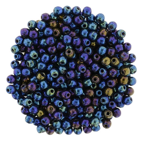 03-R-23980-21435 Jet Blue Iris Round 3 mm. 120 Pc.-0