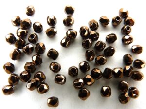 0030274 Jet Bronze facet 3 mm. 75 Pc.-15642