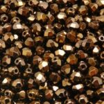 0030274 Jet Bronze facet 3 mm. 75 Pc.-0