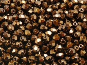0030274 Jet Bronze facet 3 mm. 75 Pc.-0