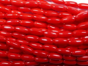 0050084 Opaque Red Olive, 40 stuks-0