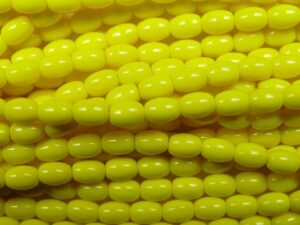 0130031 Opaque Yellow Barrel Bead, 40 stuks-0