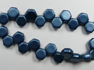 HON-02010-25033, Alabaster Pastel Petrol Honeycomb Beads, 30 stuks-15885