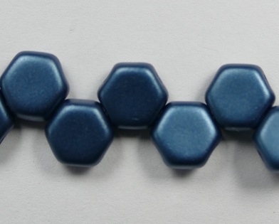 HON-02010-25033, Alabaster Pastel Petrol Honeycomb Beads, 30 stuks-0