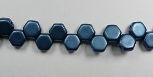 HON-02010-25033, Alabaster Pastel Petrol Honeycomb Beads, 30 stuks-15884