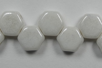 HON-03000-14400, Chalk White Luster Honeycomb Beads, 30 stuks-0 HON-03000-14400, Chalk White Luster Honeycomb Beads, 30 stuks-0