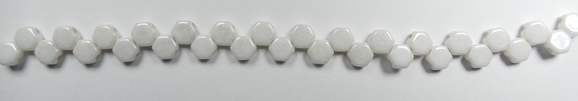 HON-03000-14400, Chalk White Luster Honeycomb Beads, 30 stuks-15872