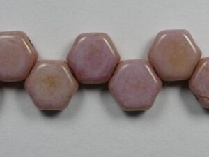 HON-03000-14495, Chalk White Red Luster Honeycomb Beads, 30 stuks-0