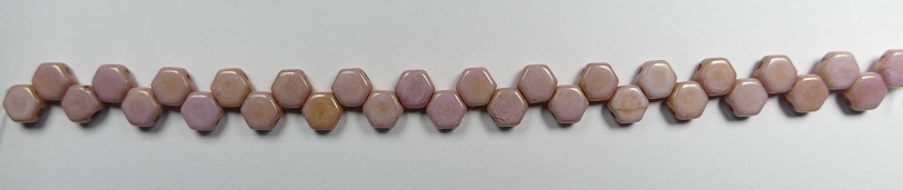 HON-03000-14495, Chalk White Red Luster Honeycomb Beads, 30 stuks-15875