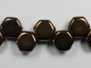 HON-23980-14415 Jet Dark Bronze Honeycomb Beads, 30 stuks-0