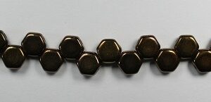 HON-23980-14415 Jet Dark Bronze Honeycomb Beads, 30 stuks-15891