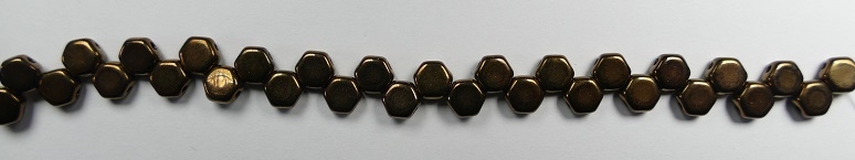 HON-23980-14415 Jet Dark Bronze Honeycomb Beads, 30 stuks-15891