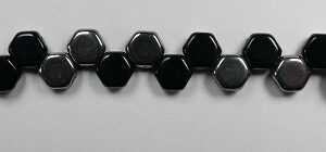HON-23980-27401 Jet Half Chrome Honeycomb Beads, 30 stuks-15892