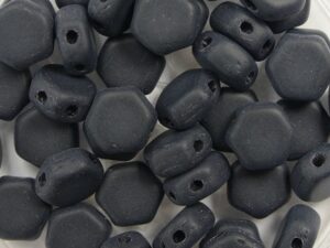 HON-23890-84110 Matte Jet Honeycomb Beads, 30 stuks-0