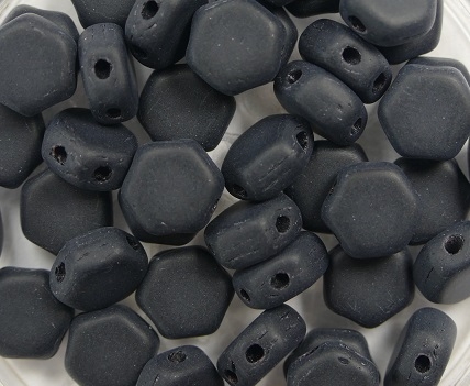 HON-23890-84110 Matte Jet Honeycomb Beads, 30 stuks-0