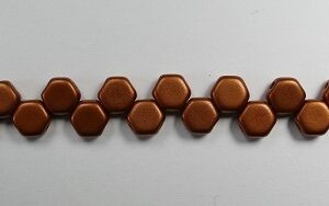 HON-00030-01750 Matte Metallic Copper Honeycomb Beads, 30 stuks-15863
