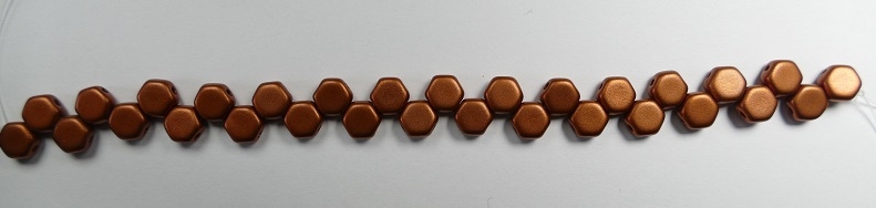 HON-00030-01750 Matte Metallic Copper Honeycomb Beads, 30 stuks-15863