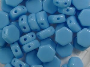 HON-63030, Opaque Blue Turquoise Honeycomb Beads, 30 stuks-0