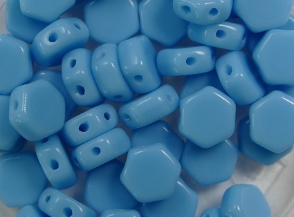 HON-63030, Opaque Blue Turquoise Honeycomb Beads, 30 stuks-0 HON-63030, Opaque Blue Turquoise Honeycomb Beads, 30 stuks-0