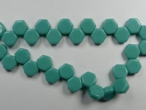 HON-63120, Opaque Green Turquoise Honeycomb Beads, 30 stuks-15897