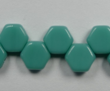 HON-63120, Opaque Green Turquoise Honeycomb Beads, 30 stuks-0
