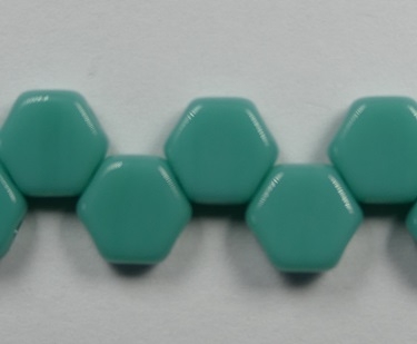 HON-63120, Opaque Green Turquoise Honeycomb Beads, 30 stuks-0 HON-63120, Opaque Green Turquoise Honeycomb Beads, 30 stuks-0