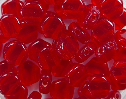 HON-90080, Transparent Ruby Honeycomb Beads, 30 stuks-0