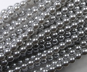 04-132-19001-70483 Shiny Platinum Glass Pearl 120 pc-0