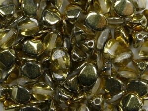 PI-00030-26441 Crystal Half Amber Pinch beads. 10 gram-0