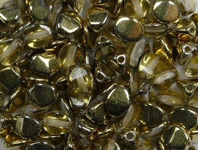 PI-00030-26441 Crystal Half Amber Pinch beads. 10 gram-0