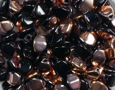PI-23980-27101 Jet Capri Gold Pinch beads. 10 gram-0 PI-23980-27101 Jet Capri Gold Pinch beads. 10 gram-0