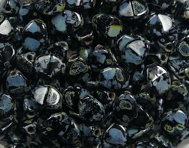 PI-23980-86800 Jet Picasso Pinch beads. 10 gram-0 PI-23980-86800 Jet Picasso Pinch beads. 10 gram-0