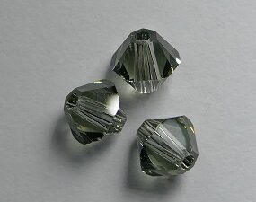 SW-05-BKD 5328 Black Diamond Swarovski Bicone 5 mm. 10 Pc.-0