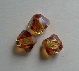 SW-04-CRYSAPR 5328 Crystal Apricot Swarovski Bicone 4 mm 40 Pc.-0