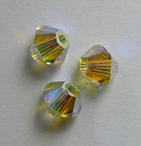 SW-04-JONAB2 5328 Jonquil AB2x Swarovski Bicone 4 mm 40 Pc.-0