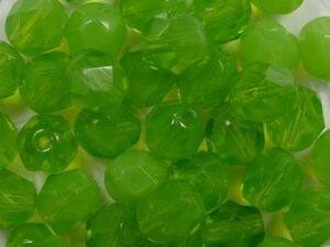 0100519 Milky Dark Peridot facet 6 mm. 25 Pc.-0