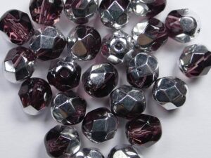 0080699 Amethyst Half Labrador facet 6 mm. 25 Pc.-0