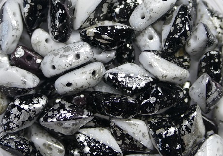 GD-03849-15481 GemDuo Duets Black/White Silver Splash 10 gram-0 GD-03849-15481 GemDuo Duets Black/White Silver Splash 10 gram-0