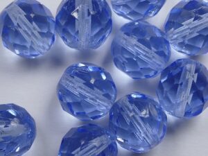 0090388 Light Sapphire facet 10 mm. 10 Pc.-0