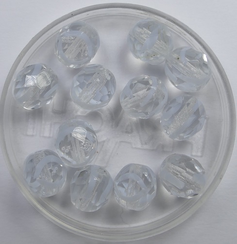 0090392 Crystal Light Blue Facet 8 mm. 12 pc-0