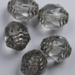 0150068 Crystal Lustered Antique Style Cathedral Beads 5 Pc.-0