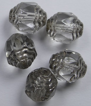 0150068 Crystal Lustered Antique Style Cathedral Beads 5 Pc.-0