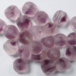 0070070 Rosaline Amethyst Matted 3 Cut Bead 8 mm. 10 Pc.-0