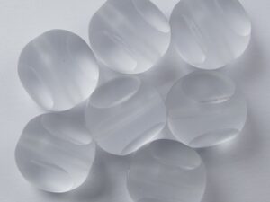0150069 Crystal Matted 3 Cut 14 mm. 3 Pc.-0