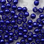 02-R-77065CR Color Trends Saturated Metallic Lapis Blue round 2 mm. 150 Pc.-0