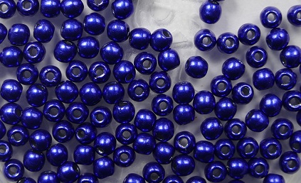 02-R-77065CR Color Trends Saturated Metallic Lapis Blue round 2 mm. 150 Pc.-0